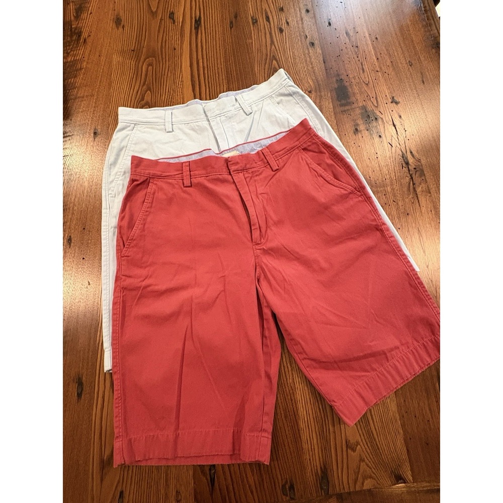 BUNDLE of 2 J Crew Men's  Chino Shorts 31 Waist 11 Inch Inseam Beach Preppy
